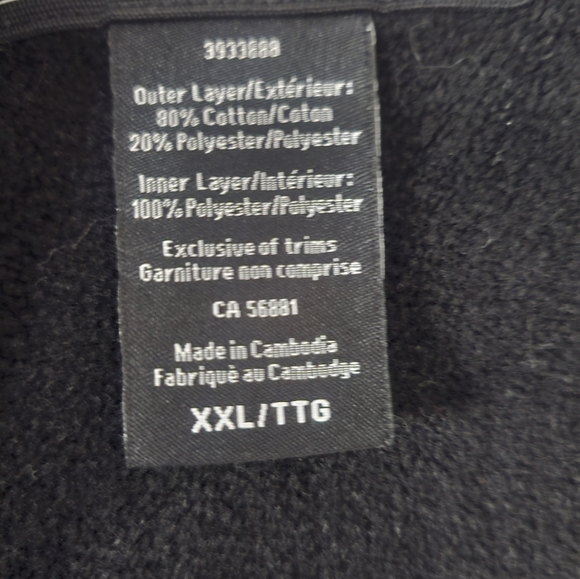 O'Neill Men's XXL Full Zip Black Hoodie - Picture 13 of 14